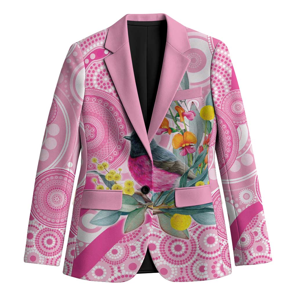 Pink Robin Aboriginal Inspired Blazer - Aussie Hoodie