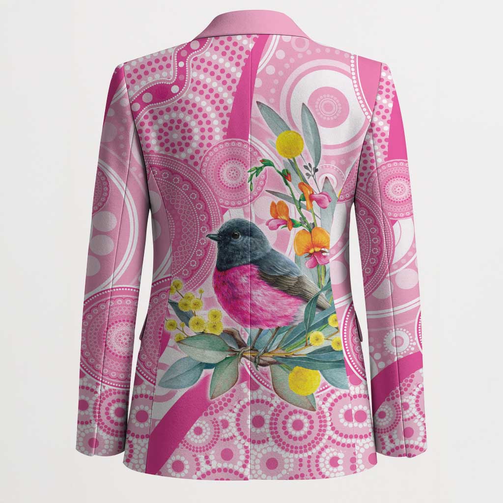 Pink Robin Aboriginal Inspired Blazer - Aussie Hoodie