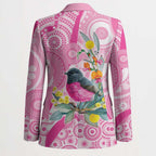 Pink Robin Aboriginal Inspired Blazer - Aussie Hoodie