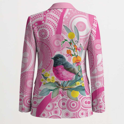 Pink Robin Aboriginal Inspired Blazer - Aussie Hoodie