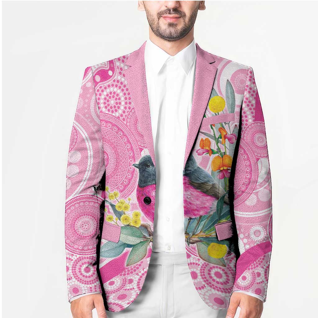 Pink Robin Aboriginal Inspired Blazer - Aussie Hoodie