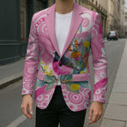 Pink Robin Aboriginal Inspired Blazer - Aussie Hoodie