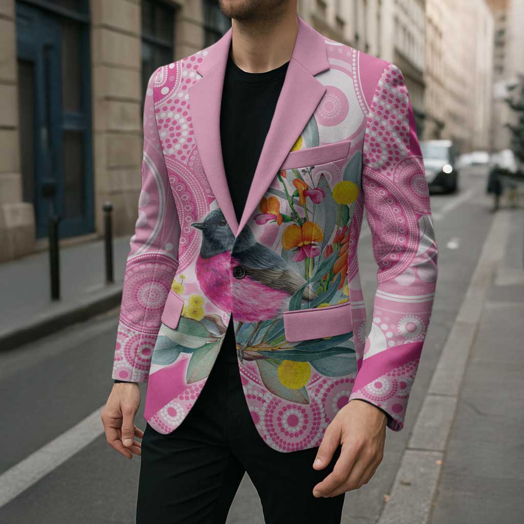 Pink Robin Aboriginal Inspired Blazer - Aussie Hoodie