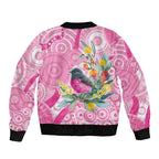 Pink Robin Aboriginal Inspired Bomber Jacket - Aussie Hoodie