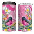 Pink Robin Aboriginal Inspired 4 in 1 Can Cooler Tumbler - Aussie Hoodie