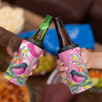 Pink Robin Aboriginal Inspired 4 in 1 Can Cooler Tumbler - Aussie Hoodie