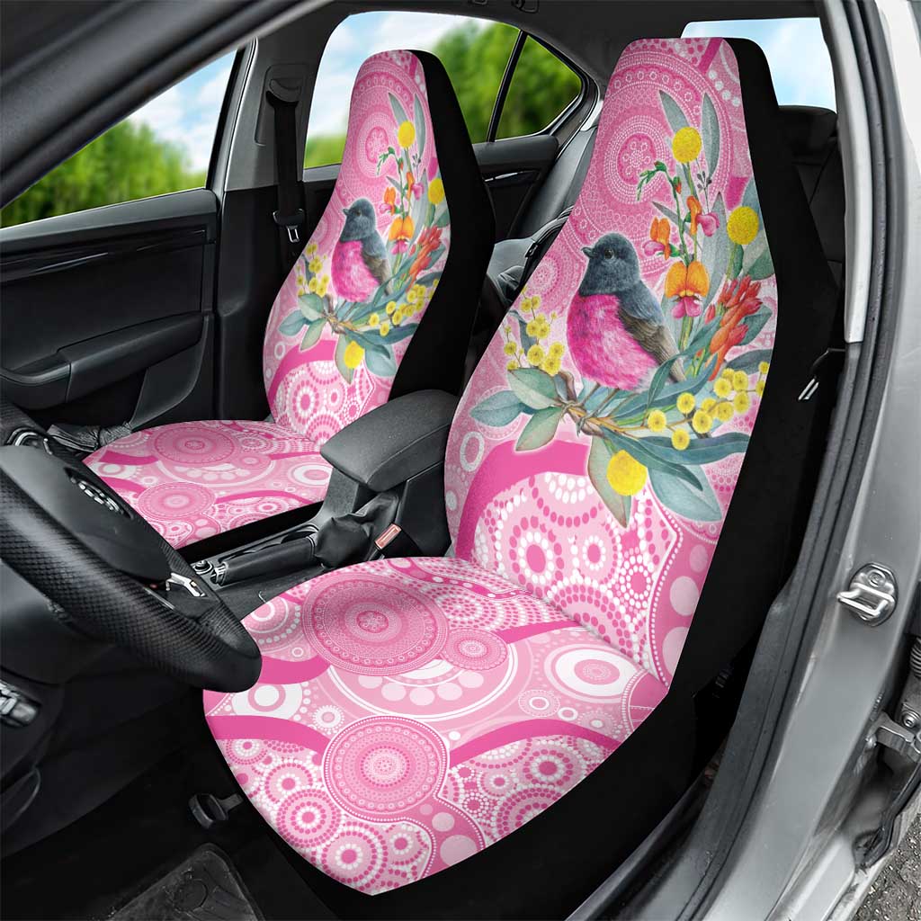 Pink Robin Aboriginal Inspired Car Seat Cover - Aussie Hoodie