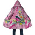 Pink Robin Aboriginal Inspired Cloak - Aussie Hoodie