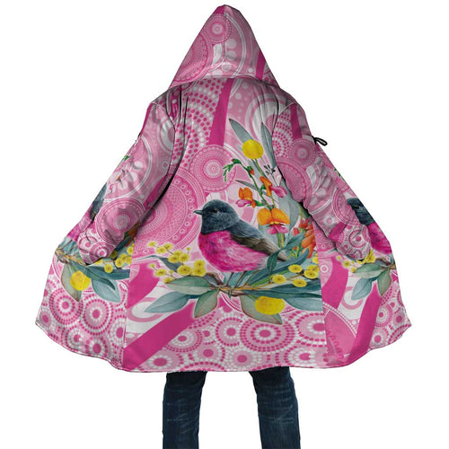 Pink Robin Aboriginal Inspired Cloak - Aussie Hoodie