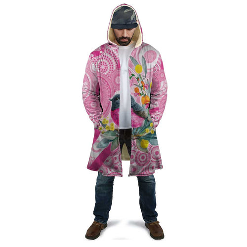 Pink Robin Aboriginal Inspired Cloak - Aussie Hoodie