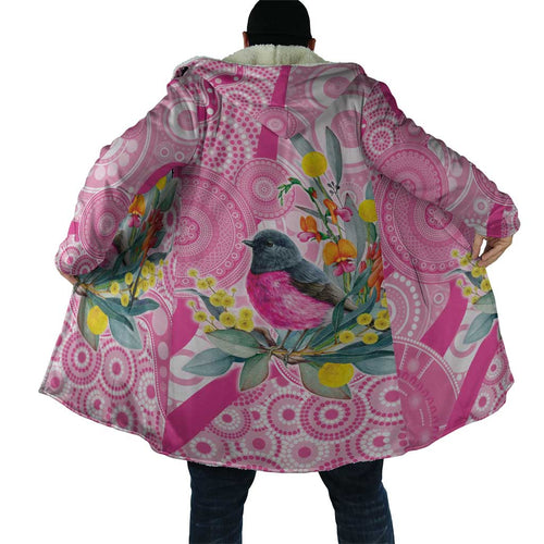 Pink Robin Aboriginal Inspired Cloak - Aussie Hoodie