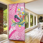 Pink Robin Aboriginal Inspired Door Cover - Aussie Hoodie