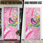 Pink Robin Aboriginal Inspired Door Cover - Aussie Hoodie