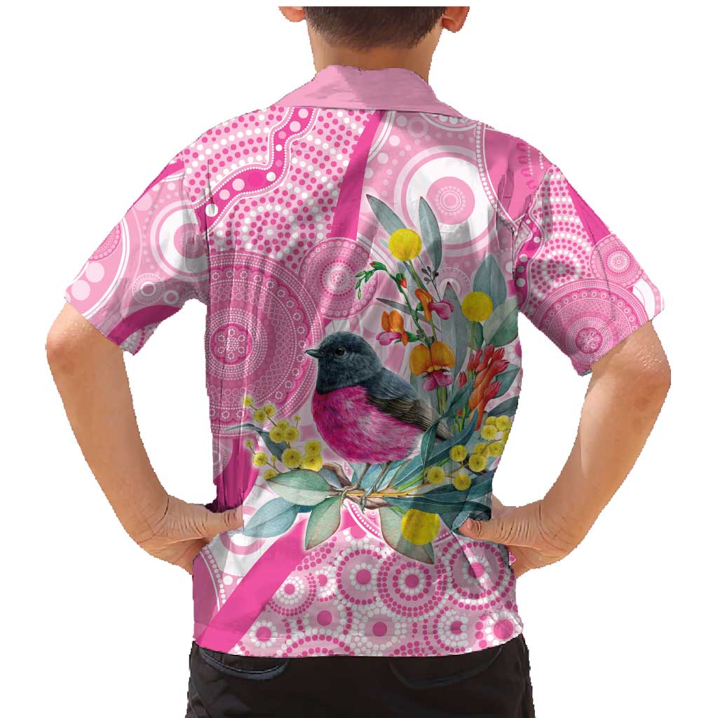 Pink Robin Aboriginal Inspired Family Matching Mermaid Dress and Hawaiian Shirt - Aussie Hoodie