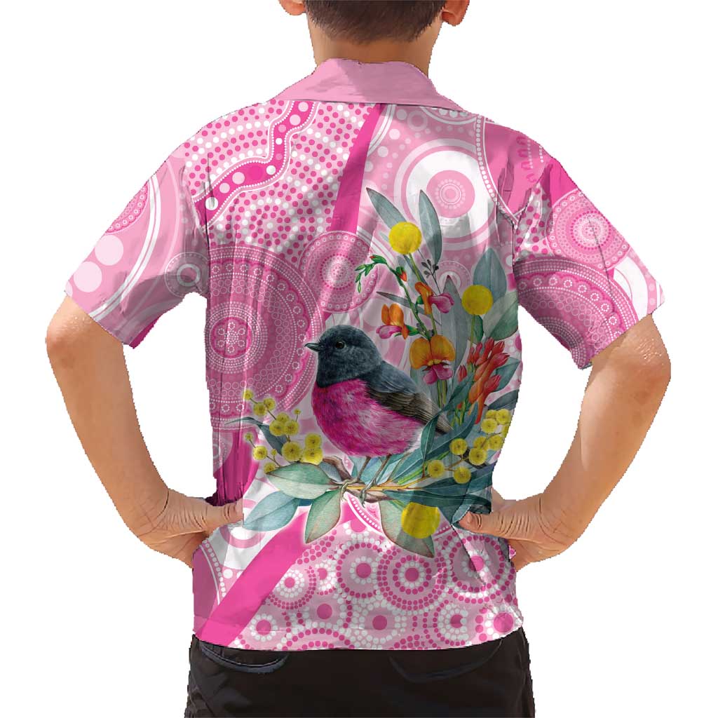 Pink Robin Aboriginal Inspired Family Matching Summer Maxi Dress and Hawaiian Shirt - Aussie Hoodie