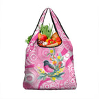 Pink Robin Aboriginal Inspired Grocery Bag - Aussie Hoodie