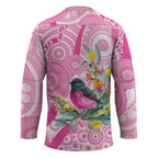 Pink Robin Aboriginal Inspired Hockey Jersey - Aussie Hoodie