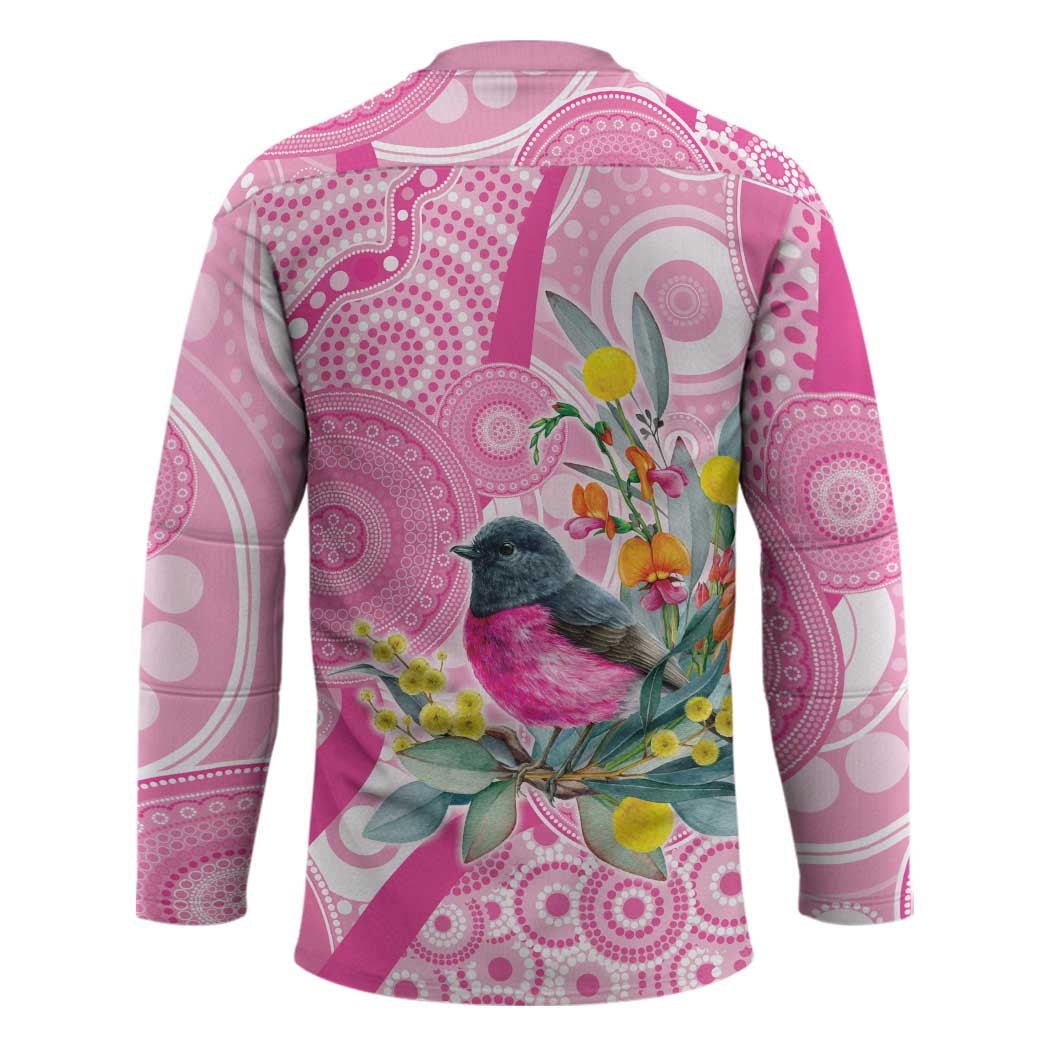 Pink Robin Aboriginal Inspired Hockey Jersey - Aussie Hoodie