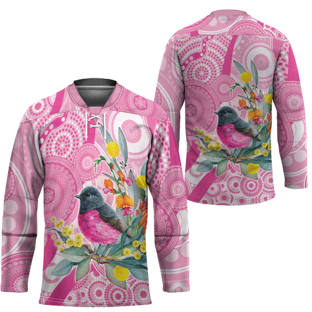 Pink Robin Aboriginal Inspired Hockey Jersey - Aussie Hoodie