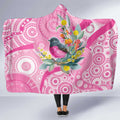 Pink Robin Aboriginal Inspired Hooded Blanket - Aussie Hoodie