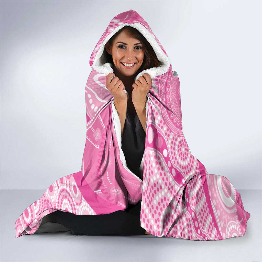 Pink Robin Aboriginal Inspired Hooded Blanket - Aussie Hoodie