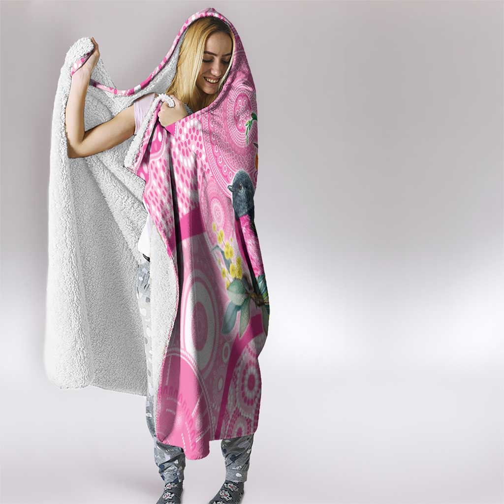 Pink Robin Aboriginal Inspired Hooded Blanket - Aussie Hoodie