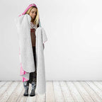 Pink Robin Aboriginal Inspired Hooded Blanket - Aussie Hoodie
