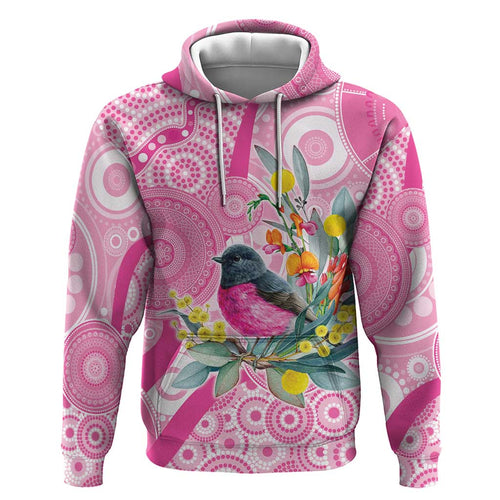 Pink Robin Aboriginal Inspired Hoodie - Aussie Hoodie