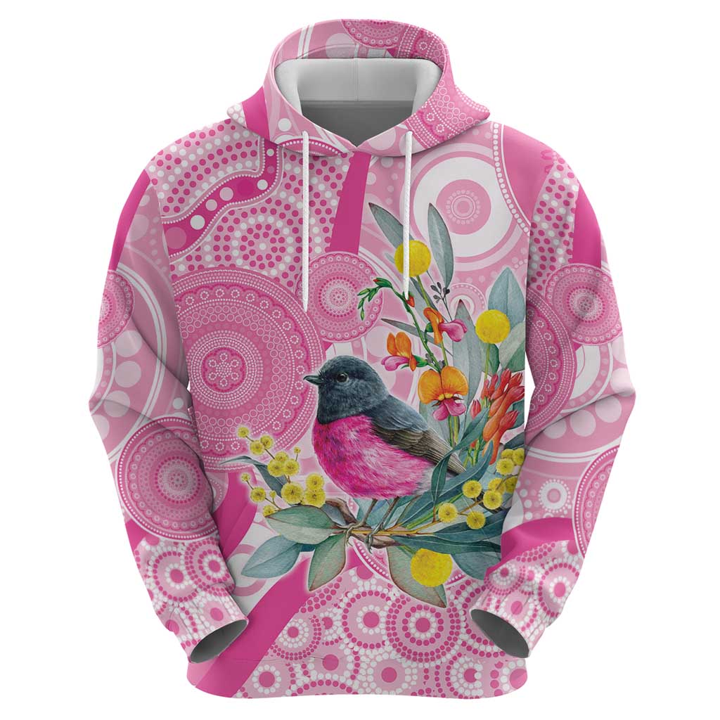 Pink Robin Aboriginal Inspired Hoodie - Aussie Hoodie