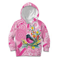 Pink Robin Aboriginal Inspired Kid Hoodie - Aussie Hoodie
