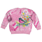 Pink Robin Aboriginal Inspired Kid Ugly Christmas Sweater - Aussie Hoodie