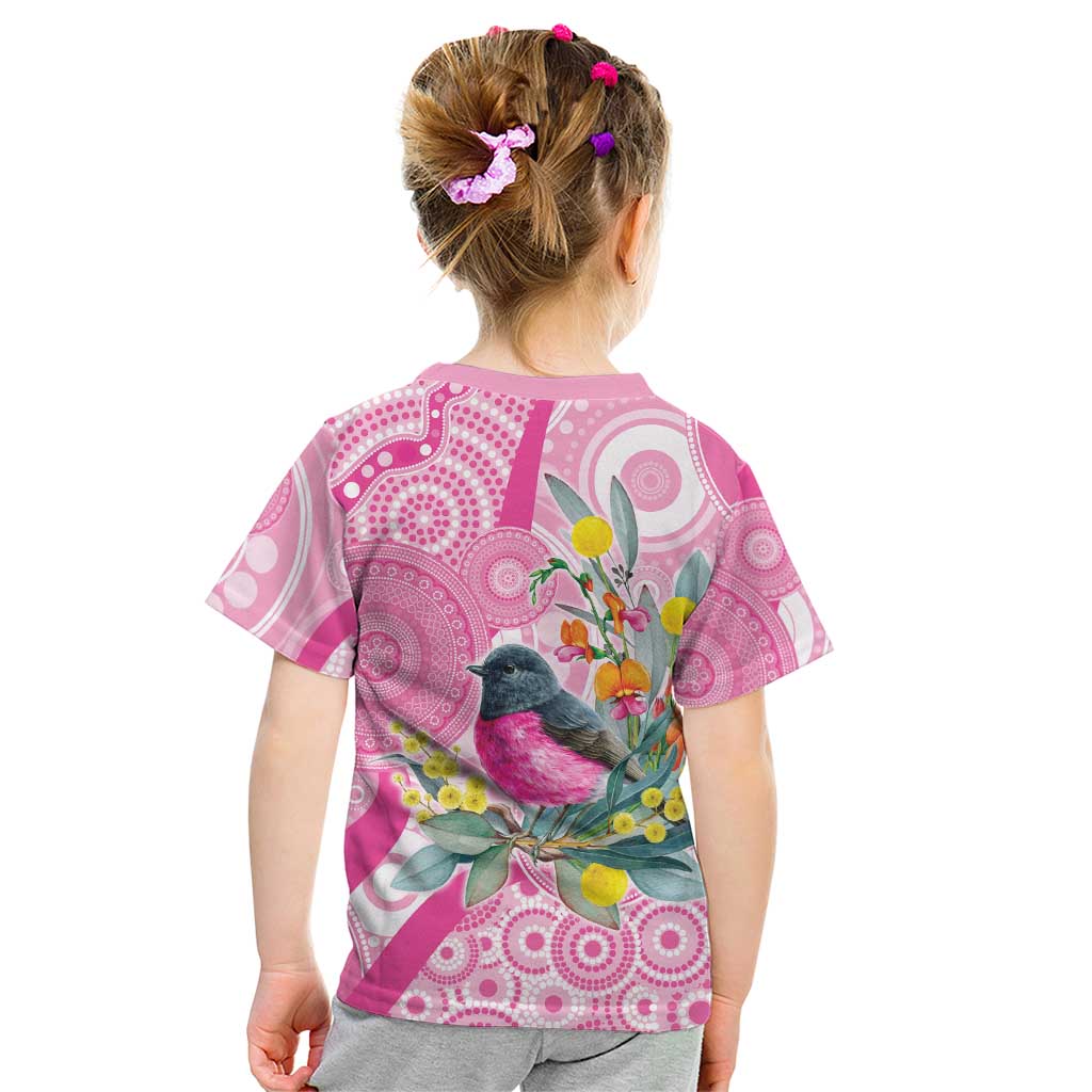 Pink Robin Aboriginal Inspired Kid T Shirt - Aussie Hoodie