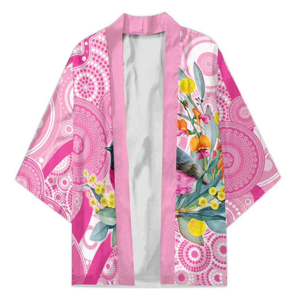 Pink Robin Aboriginal Inspired Kimono - Aussie Hoodie