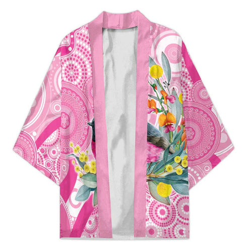 Pink Robin Aboriginal Inspired Kimono - Aussie Hoodie