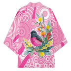 Pink Robin Aboriginal Inspired Kimono - Aussie Hoodie
