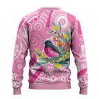Pink Robin Aboriginal Inspired Ugly Christmas Sweater - Aussie Hoodie