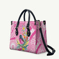 Pink Robin Aboriginal Inspired Leather Bag - Aussie Hoodie
