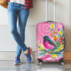 Pink Robin Aboriginal Inspired Luggage Cover - Aussie Hoodie