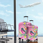 Pink Robin Aboriginal Inspired Luggage Cover - Aussie Hoodie