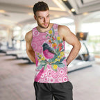 Pink Robin Aboriginal Inspired Men Tank Top - Aussie Hoodie