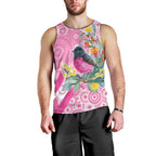 Pink Robin Aboriginal Inspired Men Tank Top - Aussie Hoodie