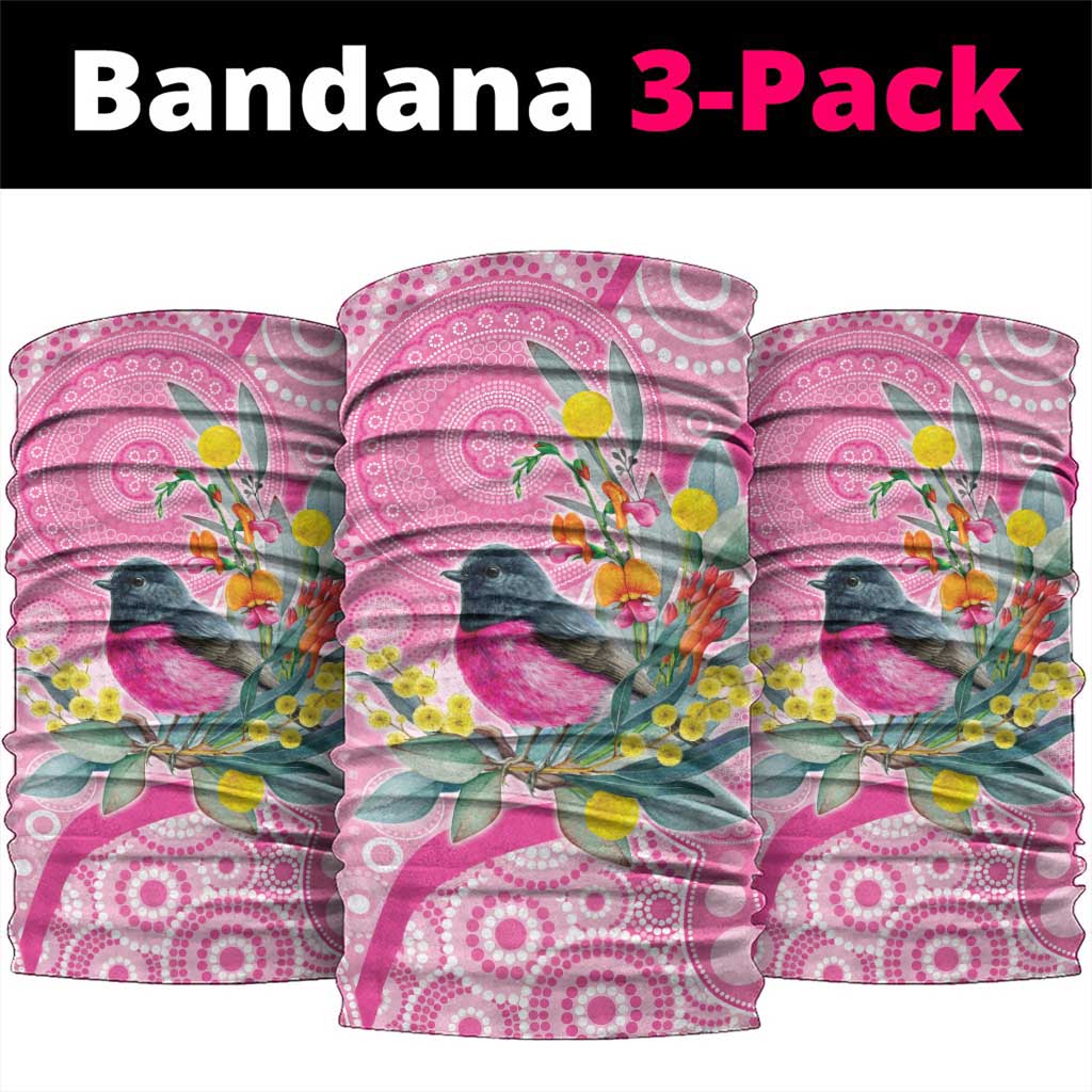 Pink Robin Aboriginal Inspired Neck Gaiter - Aussie Hoodie