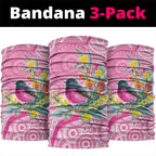 Pink Robin Aboriginal Inspired Neck Gaiter - Aussie Hoodie