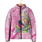 Pink Robin Aboriginal Inspired Padded Jacket - Aussie Hoodie