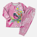 Pink Robin Aboriginal Inspired Christmas Pajama Set - Aussie Hoodie