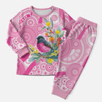 Pink Robin Aboriginal Inspired Christmas Pajama Set - Aussie Hoodie