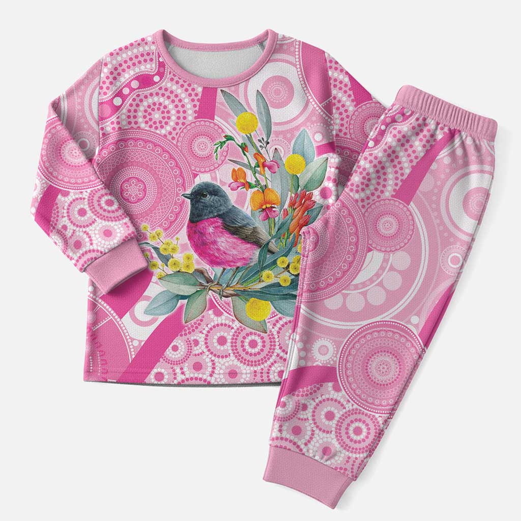 Pink Robin Aboriginal Inspired Christmas Pajama Set - Aussie Hoodie