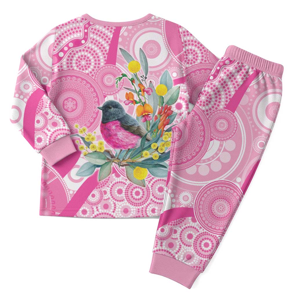 Pink Robin Aboriginal Inspired Christmas Pajama Set - Aussie Hoodie
