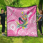 Pink Robin Aboriginal Inspired Quilt - Aussie Hoodie