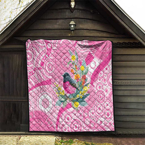 Pink Robin Aboriginal Inspired Quilt - Aussie Hoodie